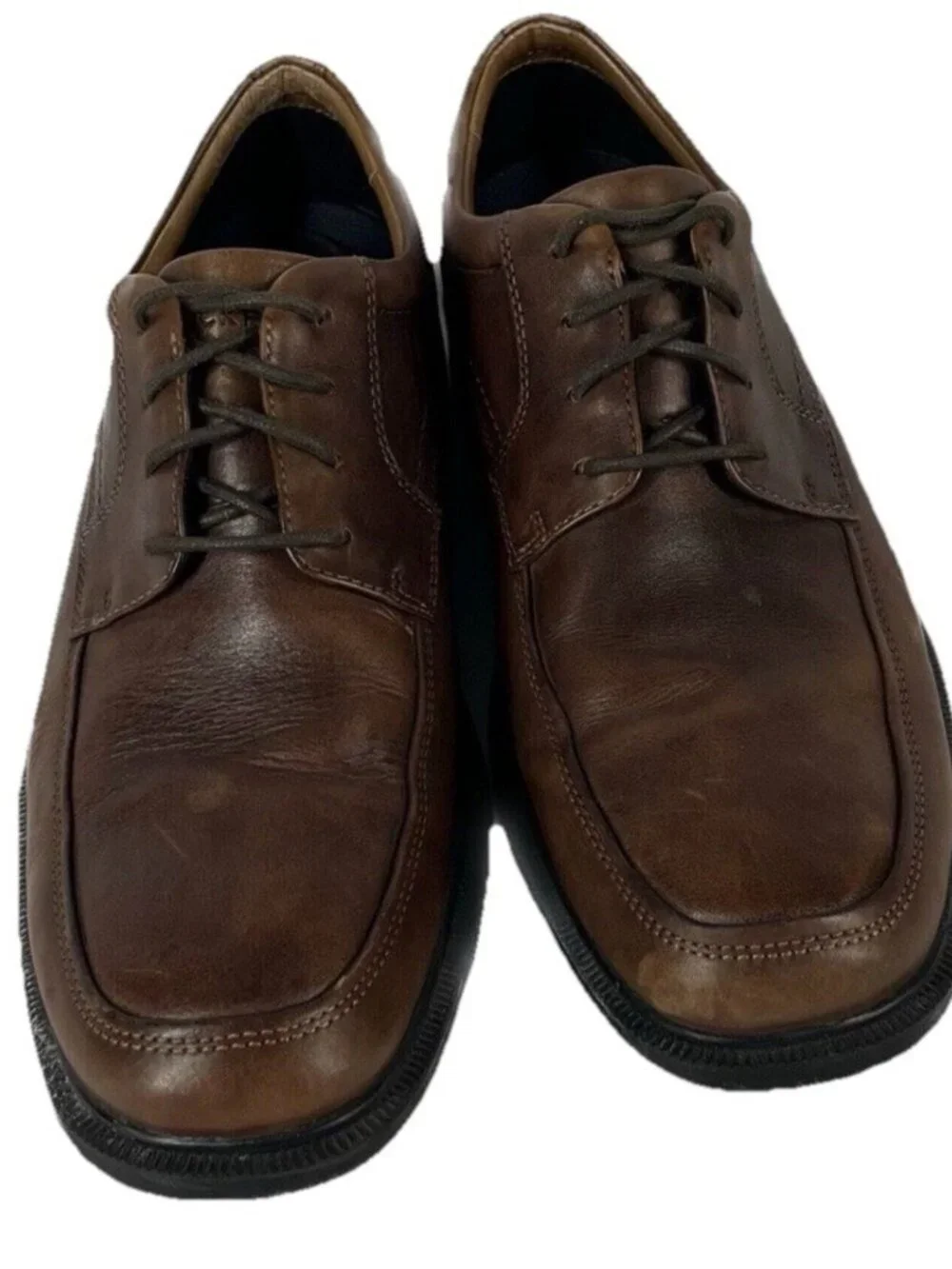 Rockport DPluxe Apron Toe Brown Oxfords Plain Toe Shoes Men’s Size 9.5